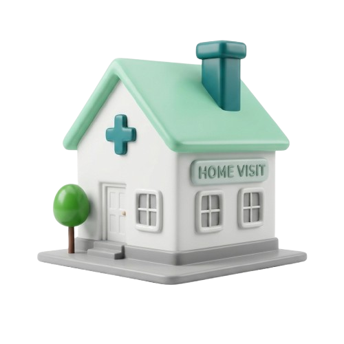Physician Home Visits 3D Clay Illustration